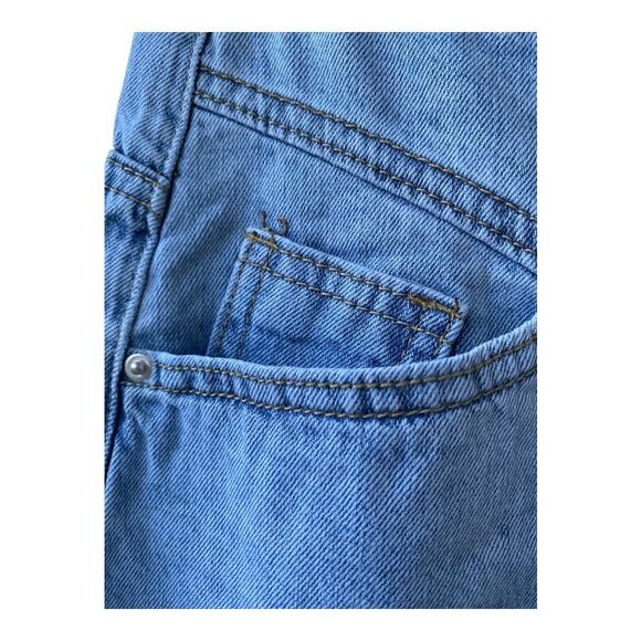 Uniq by Litz Women’s Button Fly Dark Wash Wide Leg Hi Waist Size L W30 Jeans - Picture 4 of 9